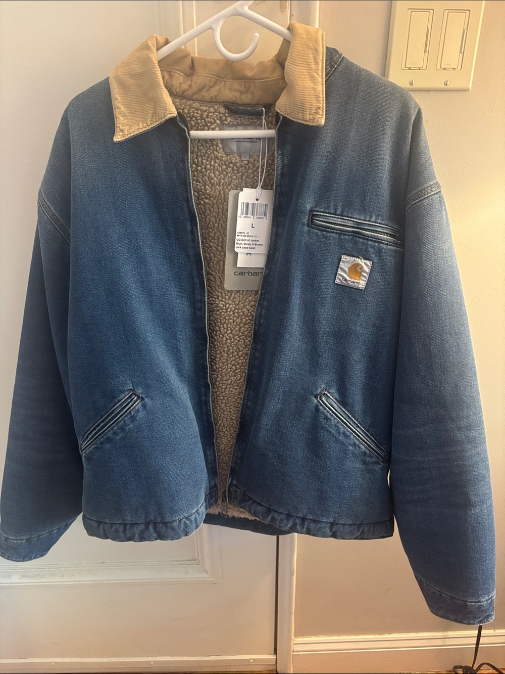 Carhartt WIP OG Detroit Jacket denim (winter) blue / dusty Hamilton brown dark L
